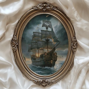 The Pirates Ship 2 - Gezählte Kreuzstichmuster - Druckbare Tabelle PDF-Format Handarbeit Stickerei Handwerk DIY DMC color