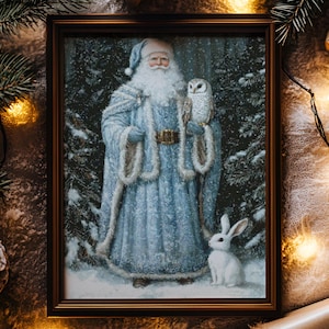 Kerstman kruissteekpatronen - Arctic Santa Claus 15 - afdrukbare grafiek pdf-formaat handwerken borduren ambachten DIY DMC kleur