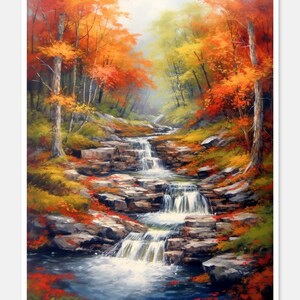 Autumn Creek 2 - getelde kruissteekpatronen - afdrukbare grafiek pdf-formaat handwerken borduren ambachten DIY DMC kleur