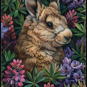 Bloemen Pika Face - Getelde kruissteekpatronen - Afdrukbare tabel in pdf-formaat Handwerken Borduren Knutselen DIY DMC-kleur