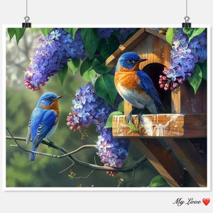 Vogelgezang en bloemen - vogels kruissteekpatronen - afdrukbare grafiek pdf-formaat handwerken borduren ambachten DIY DMC kleur