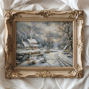 Winter Farm 5 - Getelde kruissteekpatronen - Afdrukbare tabel in pdf-formaat Handwerken Borduren Knutselen DIY DMC-kleur