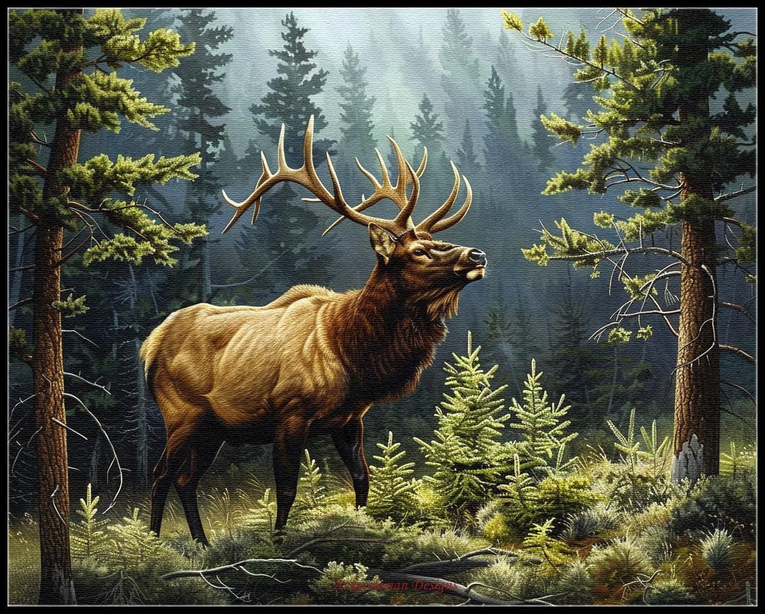 Woodland Majesty - Moose Cross Stitch Patterns - Printable Chart PDF ...