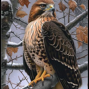 Lady Hawk 2 - Getelde kruissteekpatronen - Afdrukbare tabel in pdf-formaat Handwerken Borduren Knutselen DIY DMC-kleur