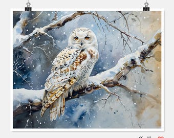 Snowy Owl Cross Stitch Pattern: Winter Bird Embroidery (PDF)