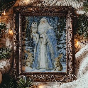 Arctic Santa Claus 14 - Getelde kruissteekpatronen - Afdrukbare tabel in pdf-formaat Handwerken Borduren Knutselen DIY DMC-kleur