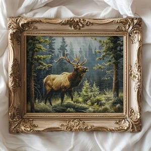Woodland Majesty - eland kruissteekpatronen - afdrukbare grafiek pdf-formaat handwerken borduren ambachten DIY DMC kleur