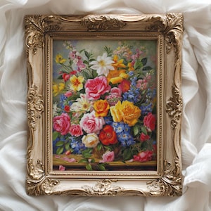 Nostalgic Blooms 2 - bloemen kruissteekpatronen - afdrukbare grafiek pdf-formaat handwerken borduren ambachten DIY DMC kleur