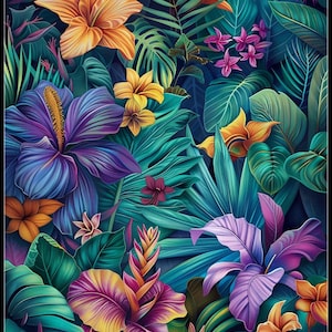 Tropical Paradise Botanica 4 - getelde kruissteekpatronen - afdrukbare grafiek pdf-formaat handwerken borduren ambachten DIY DMC kleur