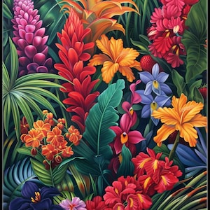 Tropical Paradise Botanica 2 - getelde kruissteekpatronen - afdrukbare grafiek pdf-formaat handwerken borduren ambachten DIY DMC kleur