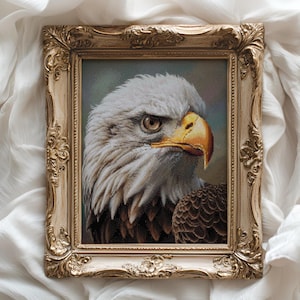 Portret van Amerikaanse zeearend - getelde kruissteekpatronen - afdrukbare grafiek pdf-formaat handwerken borduren ambachten DIY DMC kleur