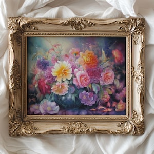 Floral Symphony 1 - getelde kruissteekpatronen - afdrukbare tabel in pdf-formaat handwerken borduren knutselen DHZ DMC kleur