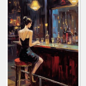 Lady in a Bar - getelde kruissteekpatronen - afdrukbare tabel in pdf-formaat handwerken borduren ambachten DIY DMC kleur