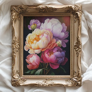 Pioenroos bloemen kruissteek patronen - pioen boeket 3 - afdrukbare grafiek pdf-formaat handwerken borduurwerk ambachten diy dmc kleur