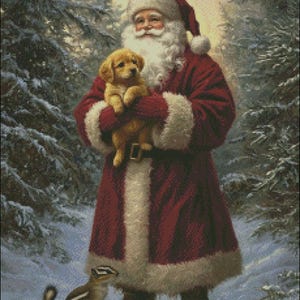 Arctic Santa Claus 16 - Getelde kruissteekpatronen - Afdrukbare tabel in pdf-formaat Handwerken Borduren Knutselen DIY DMC-kleur