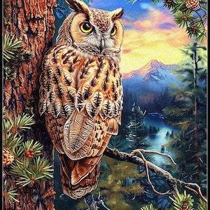 Watchful Eyes 2 - getelde kruissteekpatronen - afdrukbare grafiek pdf-formaat handwerken borduren ambachten DIY DMC kleur