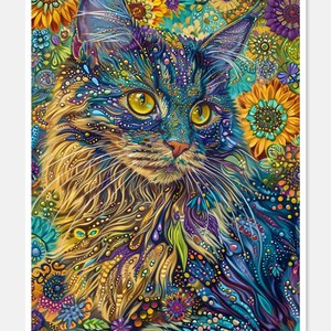 Abstracte kat 1 - getelde kruissteekpatronen - afdrukbare grafiek pdf-formaat handwerken borduren ambachten DIY DMC kleur