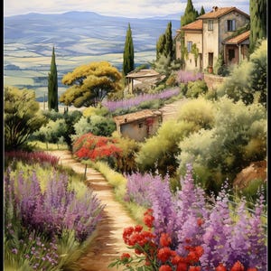 Serenity of Tuscany - getelde kruissteekpatronen - afdrukbare grafiek pdf-formaat handwerken borduren ambachten DIY DMC kleur