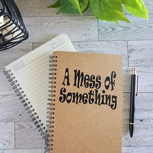 Cahier kraft à spirales, cahier, cahier kraft, cahier rigolo