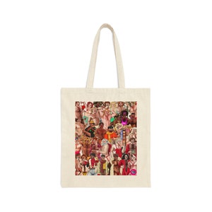 Gay vintage hotties cotton canvas totebag (Original design)