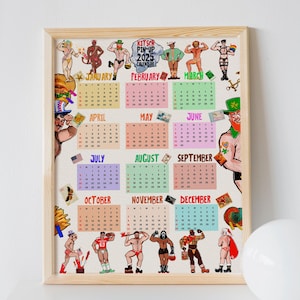 Kitsch Pin-Up 2025 Calendar Poster (16'' x 20'') (Original design)