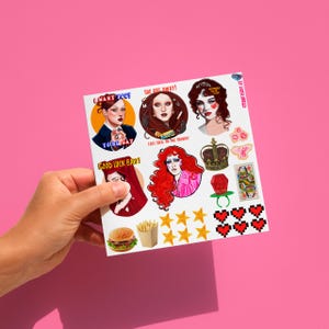 Pop Girls sticker sheets 6''x6'' DTF - Pop singers stickers sheet (Original design)