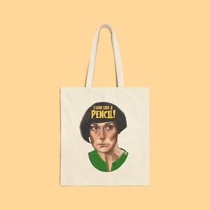 I look like a pencil! fleabag - canvas totebag