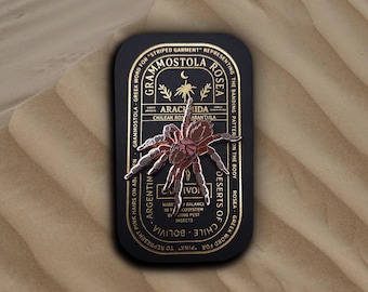 Chilean Rose Hair Tarantula - Grammostola Rosea - Educational Arachnid Enamel Collector Pin