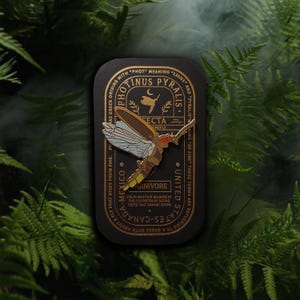 Eastern Firefly - Glow in the Dark - Photinus Pyralis - Educational Insect Enamel Collector Pin