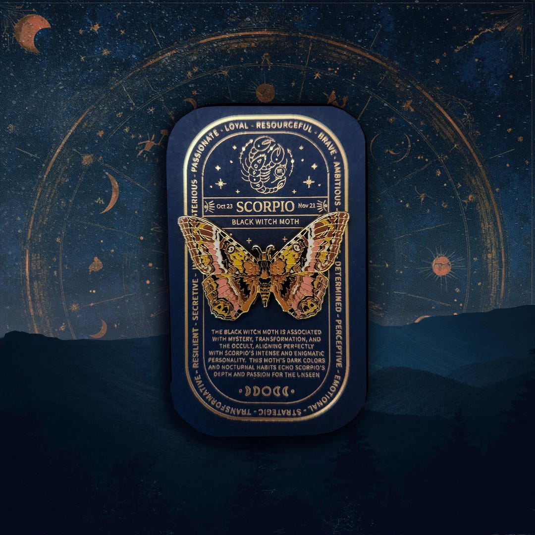 Scorpio - Zodiac Butterfly and Moth Collection - Black Witch Moth ...