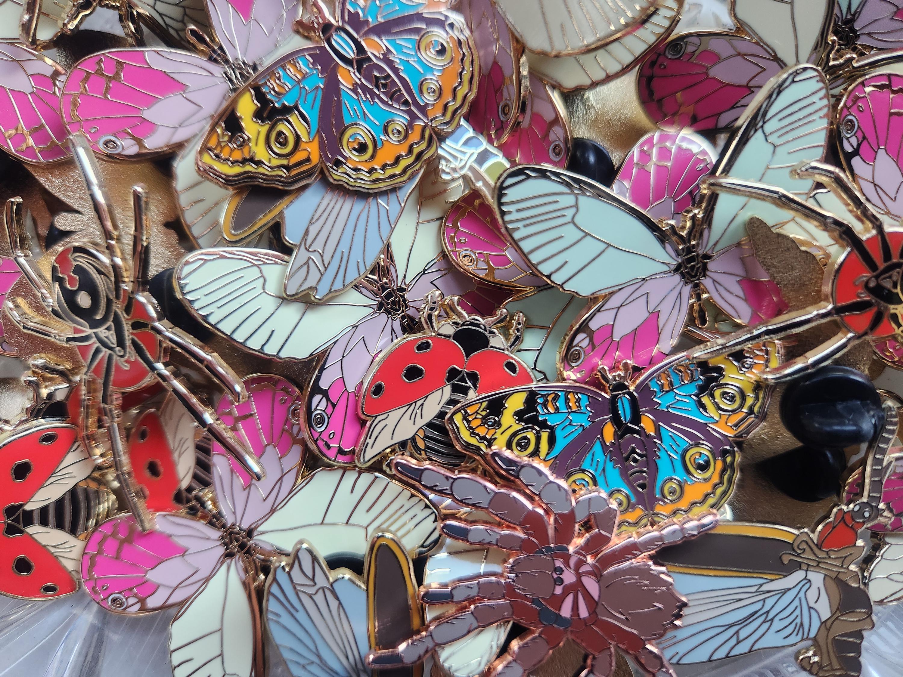 B-Grade Pins Closeout - Pin only, no backer card - Educational Insect Enamel Collector Pins