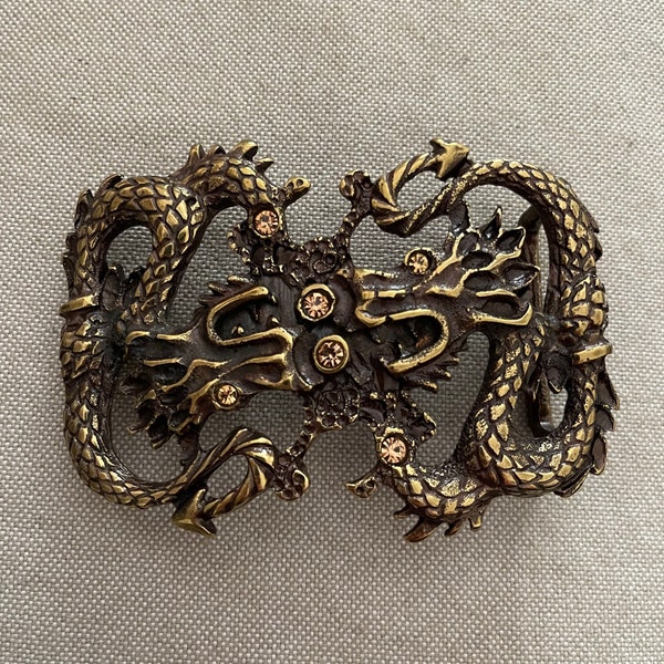 Grosse boucle ceinture Dragon vintage