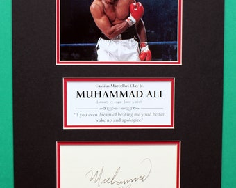 MUHAMMAD ALI AUTOGRAPH artistic display Rumble in the Jungle