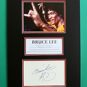 BRUCE LEE AUTOGRAPH künstlerische Doppelmatten-Ausstellung Kampfsport
