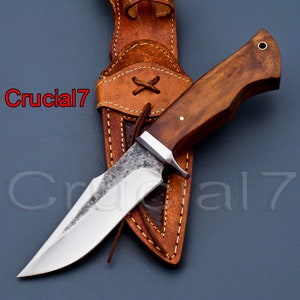 10&quot; Handmade D2 Steel Hunting Bowie Knife with Wood Handle Birthday Anniversary Wedding Christmas Personalized Gift For Him made in USA
