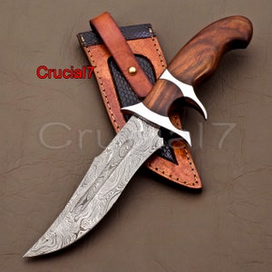 12&quot; Handmade D2 Steel Hunting Bowie Knife with Wood Handle Birthday Anniversary Wedding Christmas Personalized Gift For Him made in USA