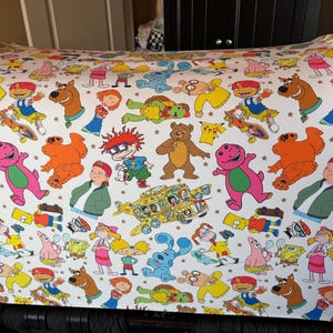 Throwback character mashup Canopy for Wonderfold Wagon, Rainbow Baby, or Joymor Wagon