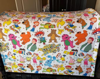 Throwback character mashup Canopy for Wonderfold Wagon, Rainbow Baby, or Joymor Wagon