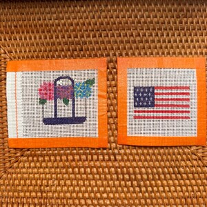 Bolso de mano con hortensias en forma de barco, pintado a mano, de 4 x 4 o 5 x 5 imagen 4