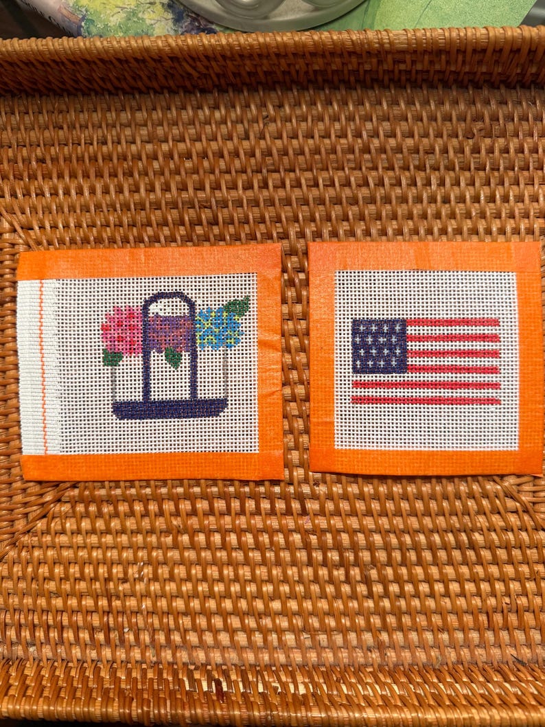 Bolso de mano con hortensias en forma de barco, pintado a mano, de 4 x 4 o 5 x 5 imagen 4