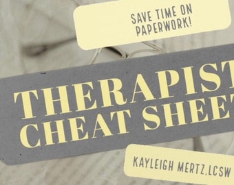 Private Practice Therapist Cheat Sheet