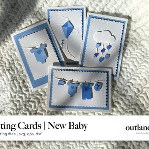 Cartões de felicitações para novos bebês | Arquivos de corte digital