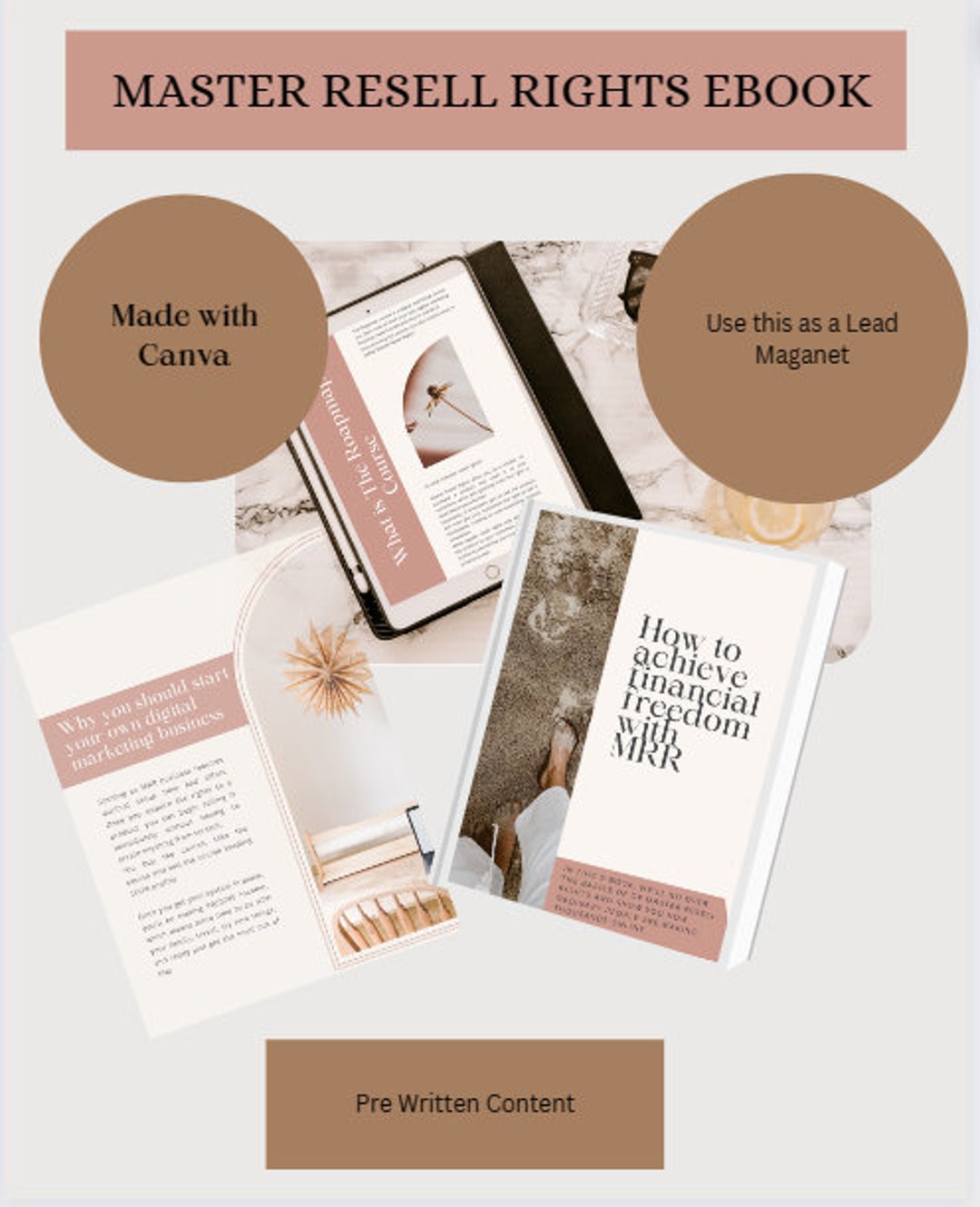 MRR Ebook, Done for You Lead for Digital Content Creators. PLR