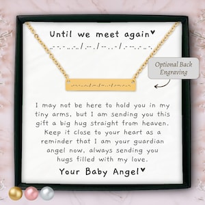 Collar personalizado hasta que nos volvamos a encontrar. Regalo en código Morse para una madre en duelo por la pérdida de un hijo. Collar en código Morris hasta que nos volvamos a encontrar.