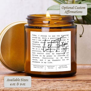Let them inspirational candles for her, candles for self love, candle for mental health, motivational quote candle, candle with affirmations
