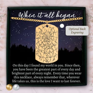 Personalisierte Sternenkarte nach Datum Halskette, Geschenk für Ihn, Geschenk für Ihn, Geschenk für Ihn, Geschenk für Ihn, Geschenk für Ihn, Geschenk für Ihn