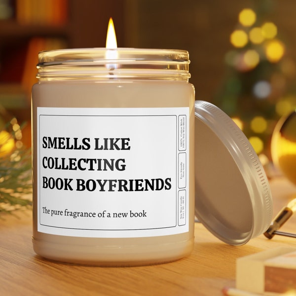 Smells like book boyfriend candle gift for book loving bestie books lovers candle smells like collecting book boyfriends bookish candle gift