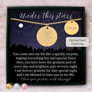 Collana con mappa delle stelle personalizzata sotto questo cielo collana con mappa delle stelle personalizzata la notte in cui ci siamo incontrati mappa delle costellazioni per data e posizione regalo per lui