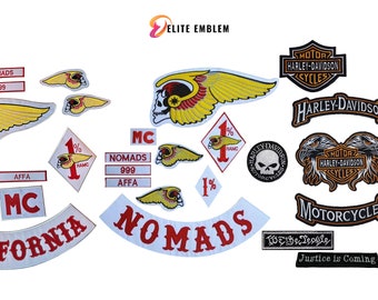 Nomads, California, and Harley Davidson's: Ride in Style with 3-in-1 Biker Embroidery Patches