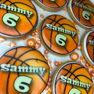Personalized Basketball Cookies: Sport-Themed, Custom Design (Homemade Dozen)